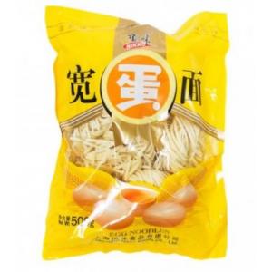 顶味 宽蛋面 500g