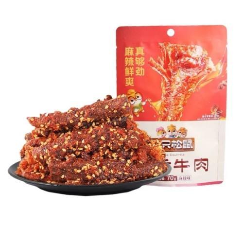 三只松鼠蜀三香麻辣牛肉60克