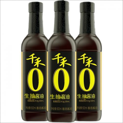 千禾零添加生抽酿造酱油 500ml