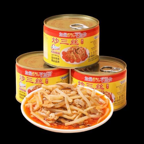 古龙食品炒三丝罐头 198g