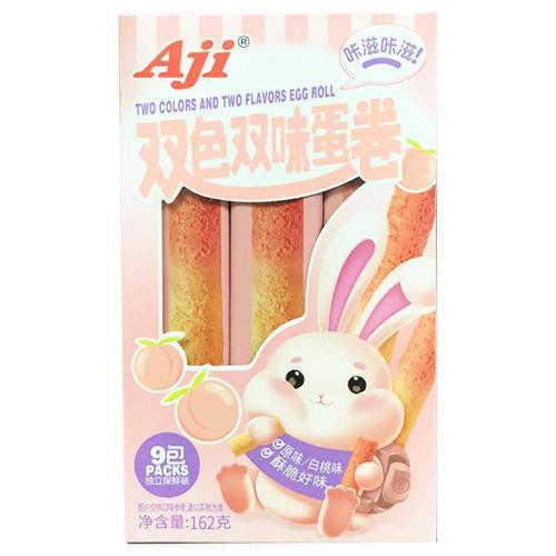 Aji双色蛋卷-白桃162g