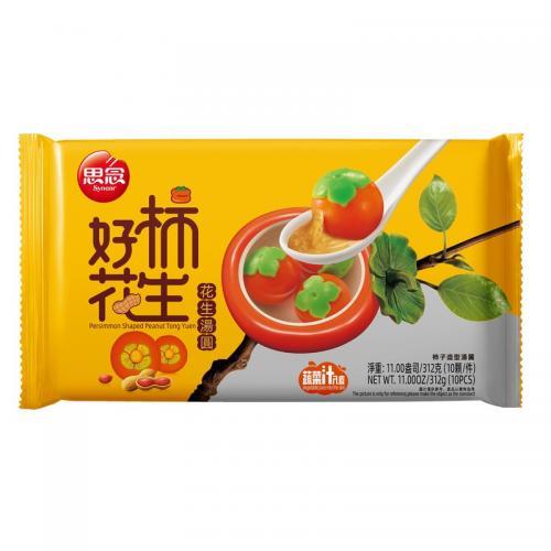 思念好柿花生汤圆312克